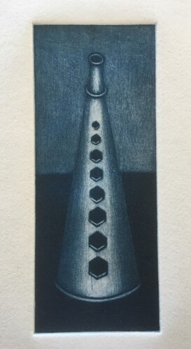 Gravure Florence Sagittario longue vue manière noire 10x15