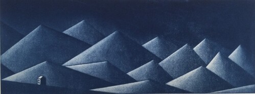 Gravure Florence Sagittario dunes  maniere noire 12,8x34,5