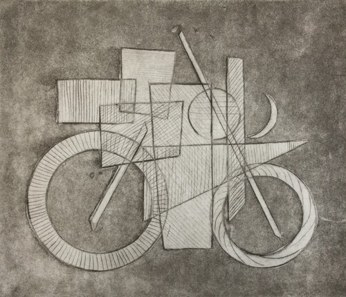 Gravure Florence Sagittario velo eau forte aquatinte 13x15