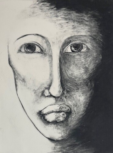 Gravure Florence Sagittario visage monotype 50x65
