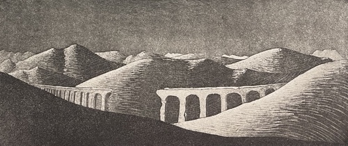 Gravure Florence Sagittario pont coupe